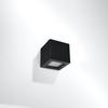 LEO ceramic wall lamp black
