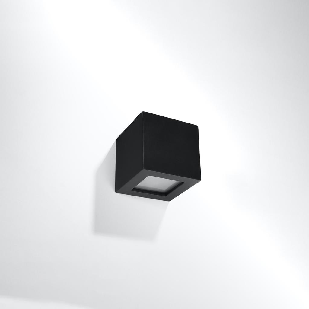LEO ceramic wall lamp black
