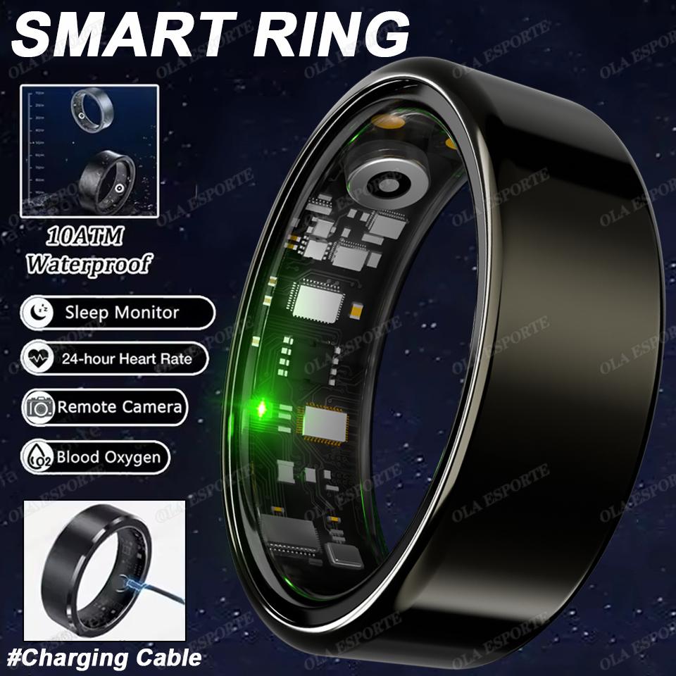 New Smart Ring Health Monitoring Heart Rate Blood Oxygen Sleep Monitor IP68 Waterproof Step Count Ring Sports Tracking Smartring