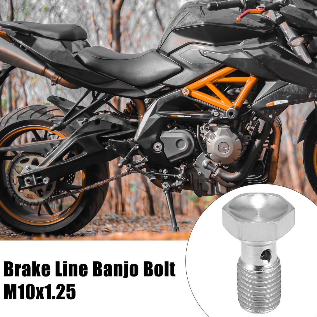 Emsoulnioi Banjo Hose Tool M10x1.25 25mm Auto 6pcs Universal Long Threaded Stainless Steel