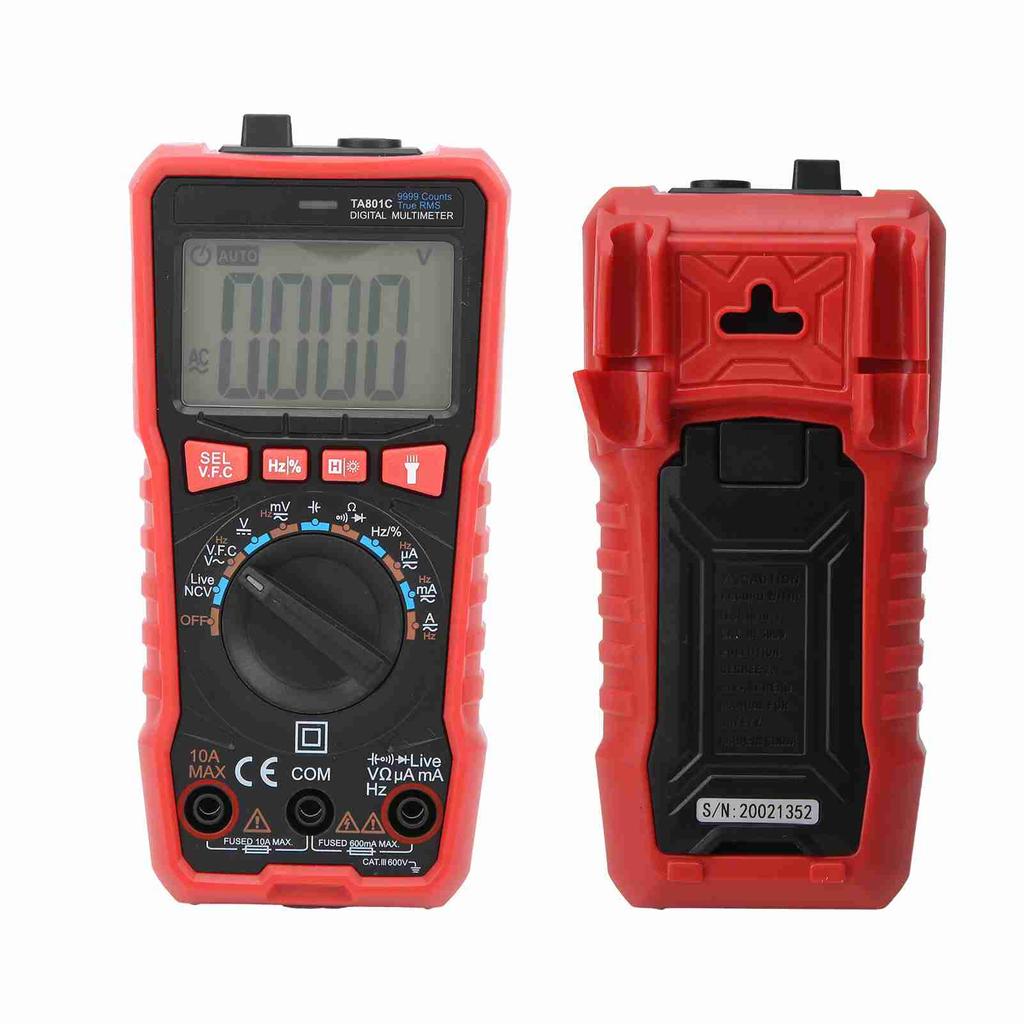 TA801C Digital Multimeter Automatic Pocket MultiFunction Household AntiFall HighAccuracy Flashlight