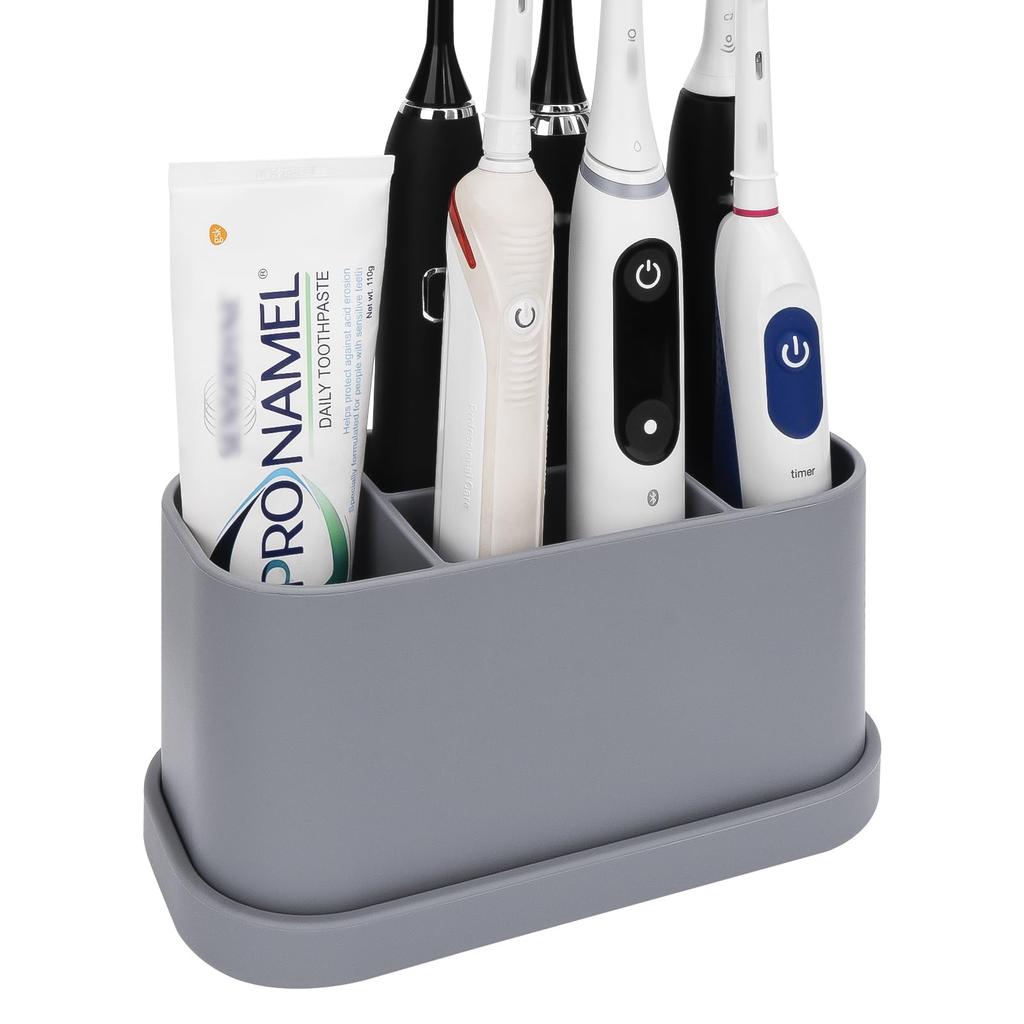 Linkidea Electric Toothbrush Silicone Toothbrush Countertop Electric Toothbrush Holder Organizer Compatible with Pro 100 and Spinbrush Pro Holder,