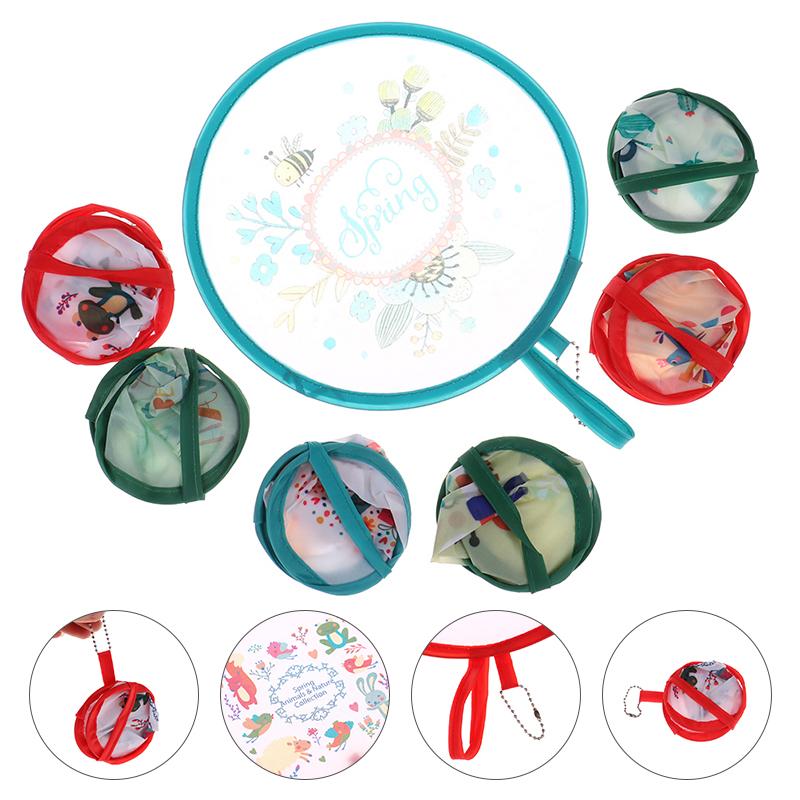 1pc Japanese Foldable Fan Mini Portable Folding Fan Pocket Cloth Fan Cool Summer Hand Fan/Flying Disk Creative Party Favors Gift