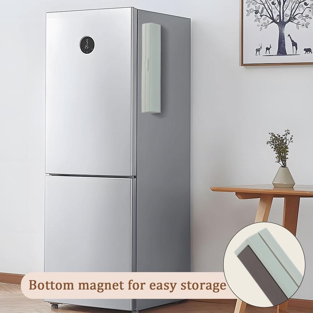 Distributeur de film plastique magnétique Boîte coupe-film conservateur Outils de rangement réutilisables pour papier ciré/boîte métallique/feuille d'aluminium Cuisine Alimentaire