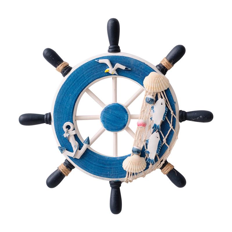 Wandbehang Schiffsrad im mediterranen Stil