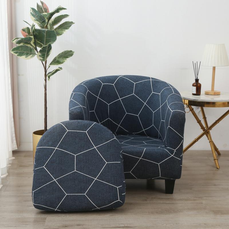 2PC/Set Club Chair Cover Stretch Armrest Sofa Covers Spandex Non-Slip Machine Washable Furniture Protector For Living Room