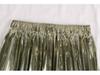 Autumn/Winter 2019 Korean High-Waist Slim Pleated A-Line Skirt with Reflective Metal Details