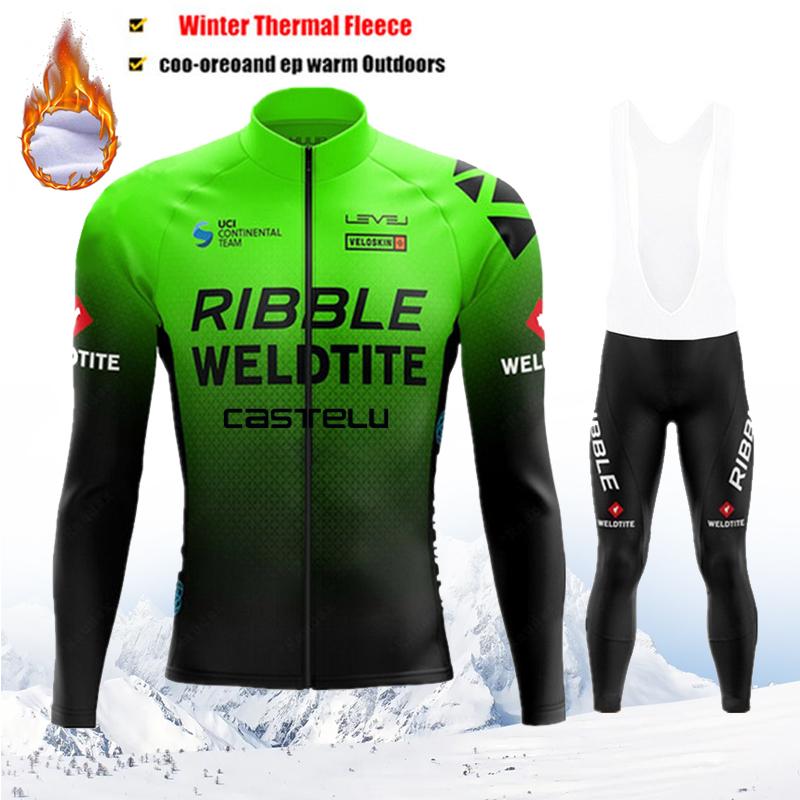 Maglia da Ciclismo Termica in Pile Invernale Uomo Mtb Clothing Man 2026 Giacca Uniforme Vestiti per Bicicletta Completo Tricot Bib Maillot Set