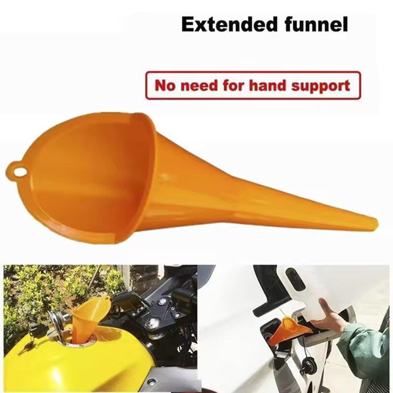 Car Long Stem Funnel Gasoline Oil Fuel Filling Tools Anti-splash Plastic Oil Funnel Motorcycle Refueling Tools Auto Accessories