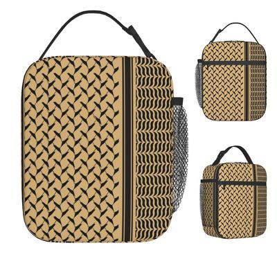 Palestinian Hatta Kufiya Lunch Bag Folk Office Lunch Box For Girls Casual Graphic Design Thermal Lunch Bags Oxford Cooler Bag