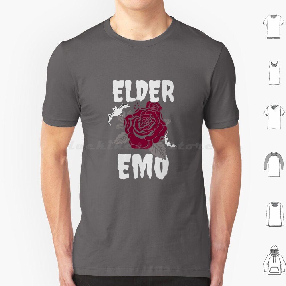 Elder Emo T Shirt 6xl Cotton Cool Tee Elder Emo Emo Goth Elder Skull Pop Punk Emo Band Still Emo Funny Elder Emo Punk Black