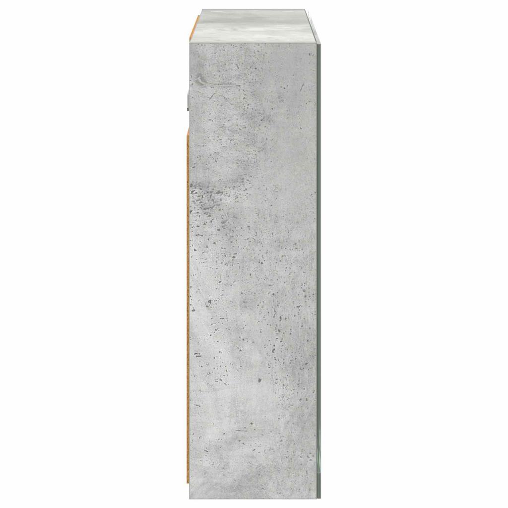 Bathroom Mirror Cabinet Concrete Grey 60 x 14.5 x 50 cm