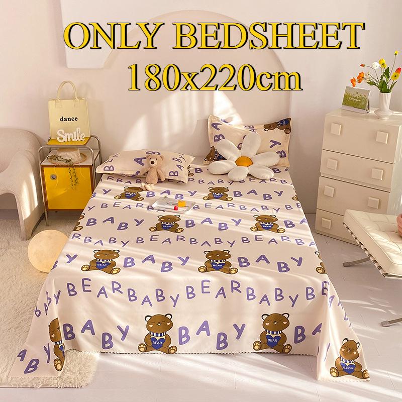 Bettlaken Hautfreundlich Gebürstet Verdickt Doppel Einzelbett Mehrspezifikationslaken für Alle Jahreszeiten