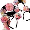 Classical Qings Princess Headband for Female Vintage Flower Hairband Chinese Costume Hairhoop Roleplay Party Hair Decors