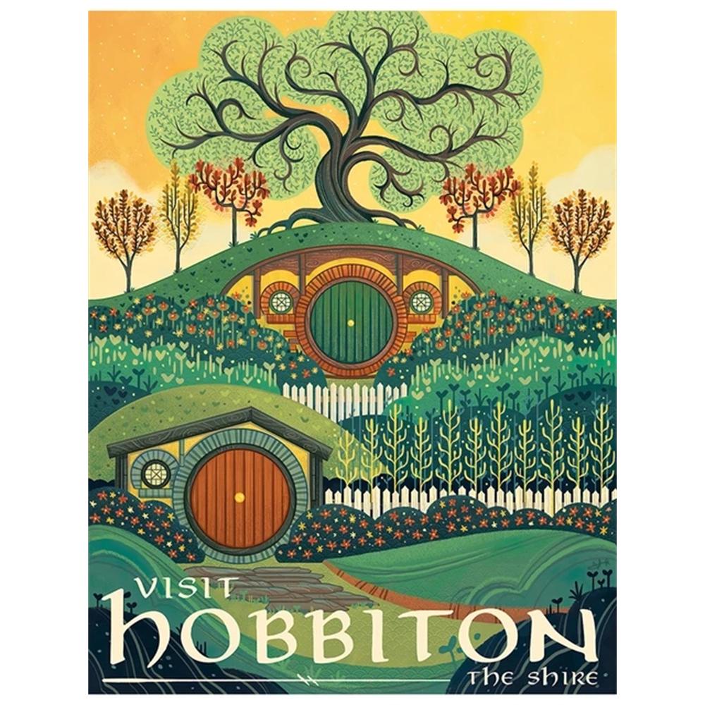 Diamond Painting Abstract Ring Art Retro Full Drill Kit Vintage Film Mordor Castle Lord Magic Kid Bed Room Decor