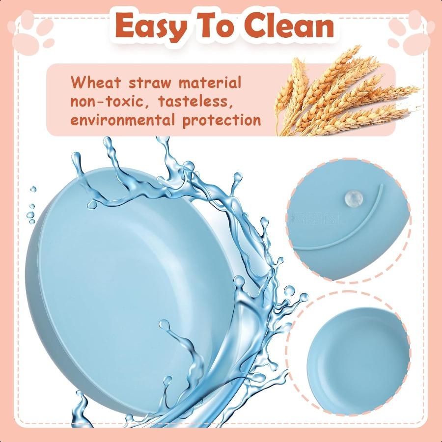10 Pcs Whisker Fatigue Cat Bowl 5.5 Inch Shallow Cat Food Dish with Non Slip Feet Flat Cat Food Plates Kitten Cat Food Bowl Set