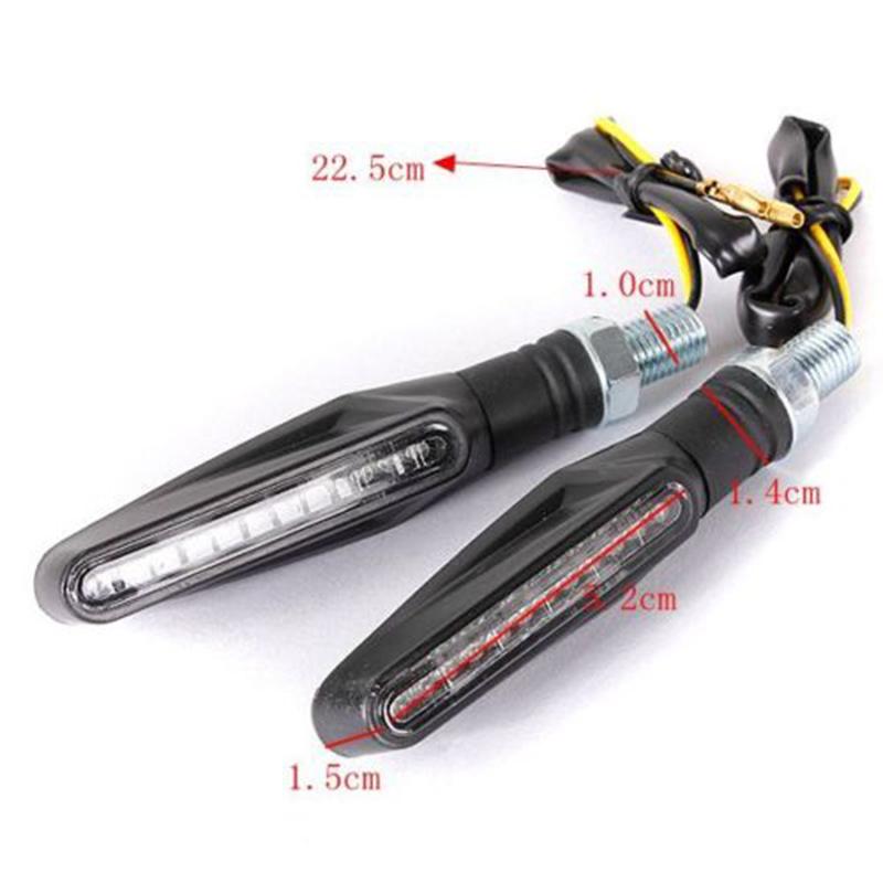 4pcs Universal 12LED Motorcycle ATV Turn Signal Indicator Light Blinker Amber