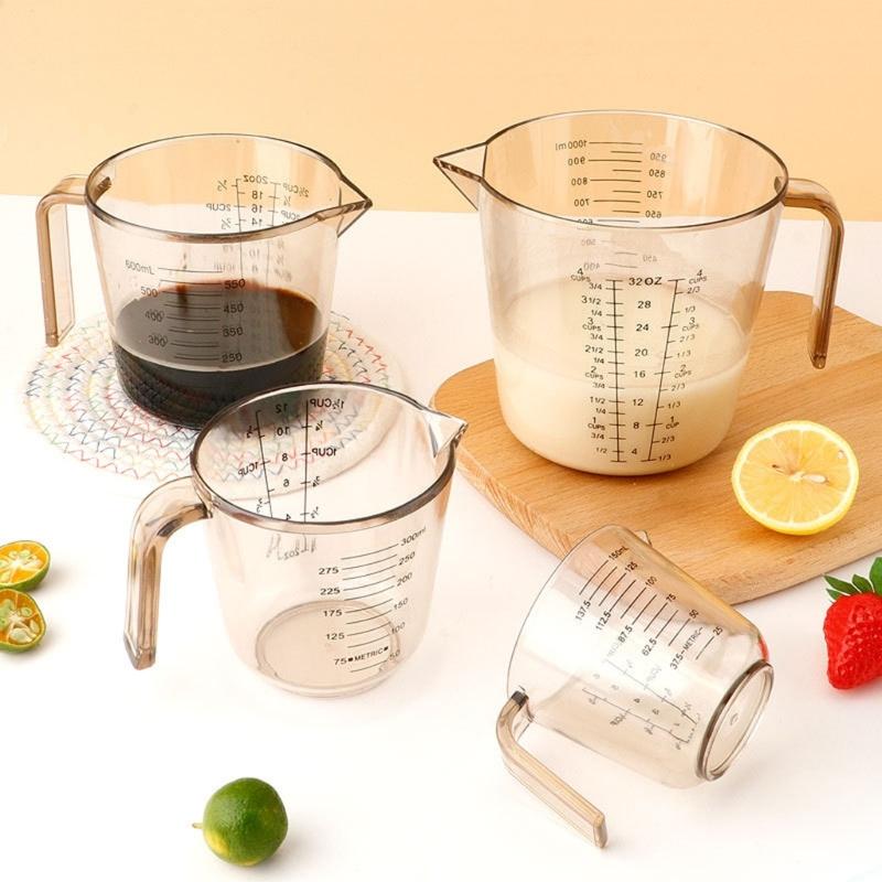 Plastic Measuring Cup With Ergonomic Handle Kitchen Measuring Tool For Precise Baking Cooking And Kitchen Use
