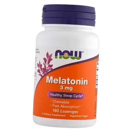 Melatonin, Melatonin 3 Lutschtabletten, Now Foods 180 Minzpastillen (72128012)