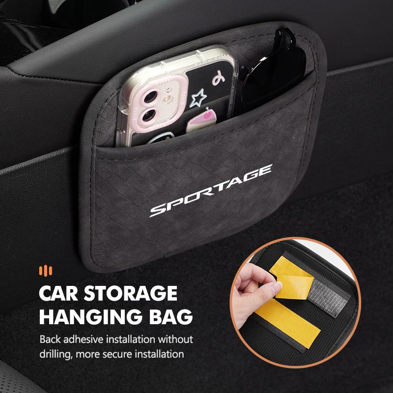 coajtd1 Car Center Console Side Paper Towel Key Storage Bag Pocket Organizer Bags For KIA Sportage Rio K5 K2 Optima Cerato Proceed Venga