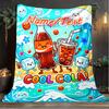 1PC Custom Name Cool Cola Adventure Outdooor Flannel Blankets Throw Blanket All-Season Throw Gift Bedspread for Couch, Bed, Camping Holiday Birthda