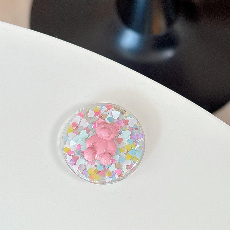 

Creative Sequined Mobile Phone Airbag Bracket Magnetic Paste Suitable For Magsafe Bear Three-Dimensional Ring
