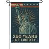 Bandiera da Giardino 250° Anniversario USA, Stendardo Verticale da Esterno a Doppia Faccia per il 4 Luglio, Bandiera da Giardino