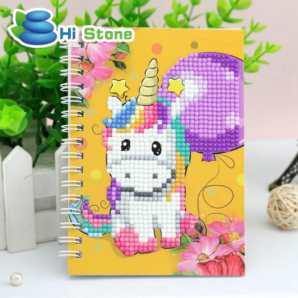 Best Selling Korean Style School Office Planner Stationery Promotional Gifts Cartoon Small Cute Spiral Lined Diamond Notebook (as the picture,10.5*15CM)
