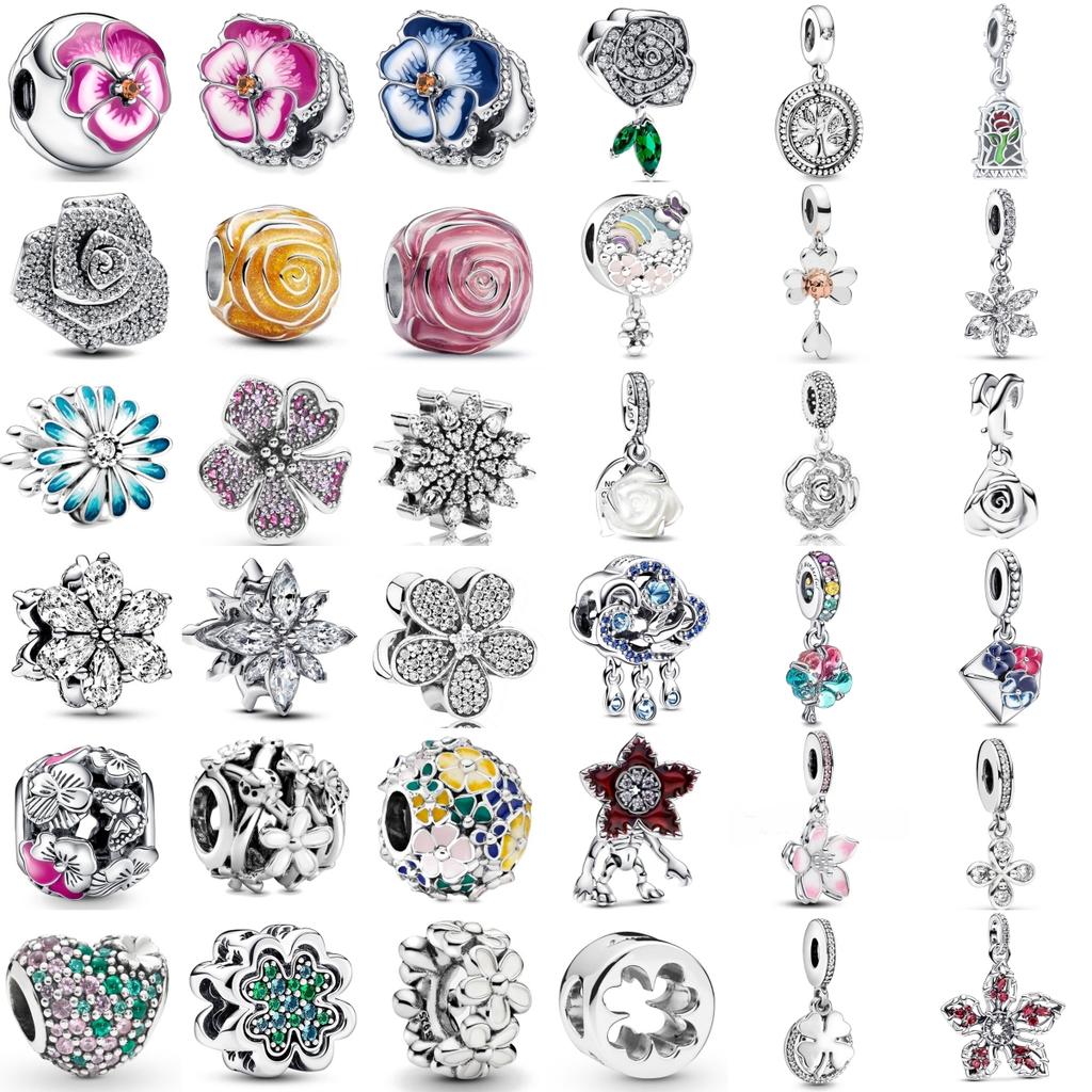 New Copper Charm Fit Original Bracelet Accessories Women Jewelry Spring Blossoms Series Cannibal Flower Rose