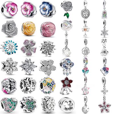 New Copper Charm Fit Original Bracelet Accessories Women Jewelry Spring Blossoms Series Cannibal Flower Rose