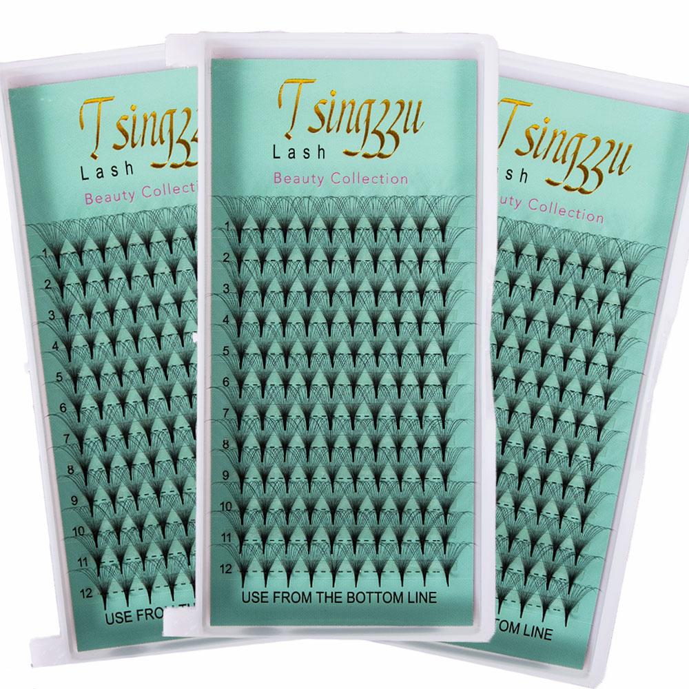 Lashes 2D 3D 4D 5D 6D Long Stem Premade Volume Fans Faux Mink Eyelash Extension Premade Russia Fan Eyelashes for Makeup