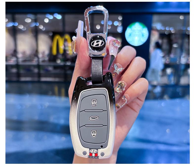 Hyundai Elantra & ix35 Verna Key Case - Metal Shell Folding Cover for 20 Models