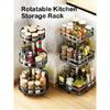 Rotatable Kitchen Storage Rack Kitchen Accessories Spice Storage Rack Clean Storage 360 Degrees Rotatable Organizer Turntable