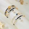 Multilayer Starfish Imitation Pearl Anklet for Women Conch Turtle Polymer Clay Beads Bracelet On the Leg Lucky Evil Eye Jewelry
