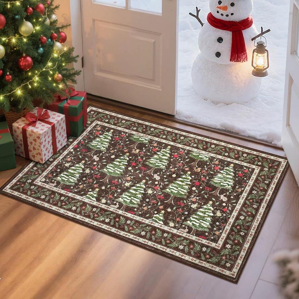 Christmas Festival Decoration Entrance Door Corridor Carpet Non-Slip And Stain-Resistant Mat Home Decoration