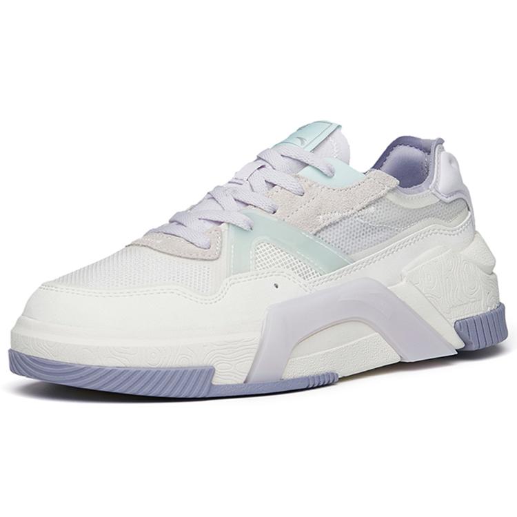 Anta Life Collection Pro Non Slip Lightweight Low Top Skateboard Shoes Women's White Purple 122228071-3