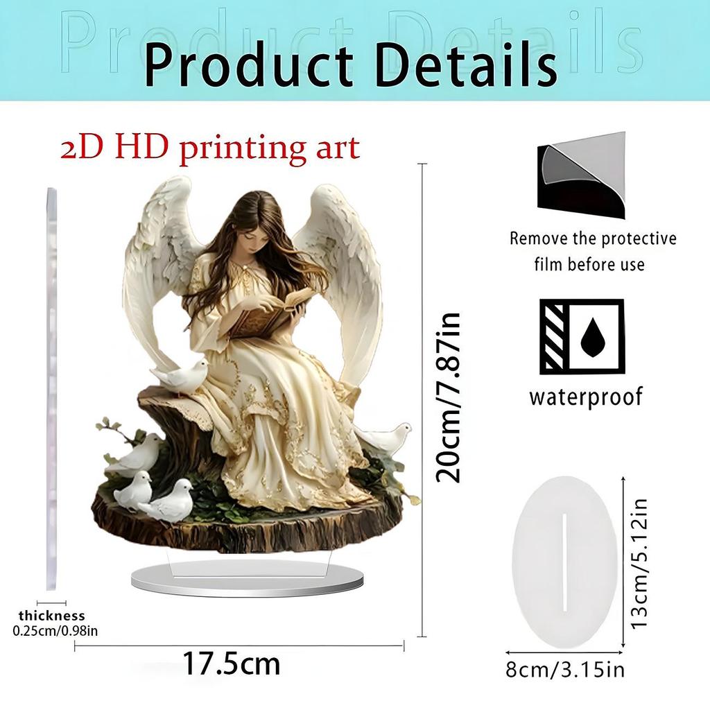 Fairy Tale Flower Fairy & Unicorn 2D Acrylic Ornament for Home Decor
