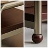 Three-Tier Storage Shelf Freestanding Desktop Organizer with Metal Frame