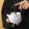 Chinese Teaware 3 Pieces Set, Making Tea Teapot and Cups, Ceramic Drinkware Teacups, Household Small Ceramic Cute Pot, Porcelain