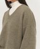 Leopeusaideuhwaiteulabel Whole Garment V Neck Knit Camping Green