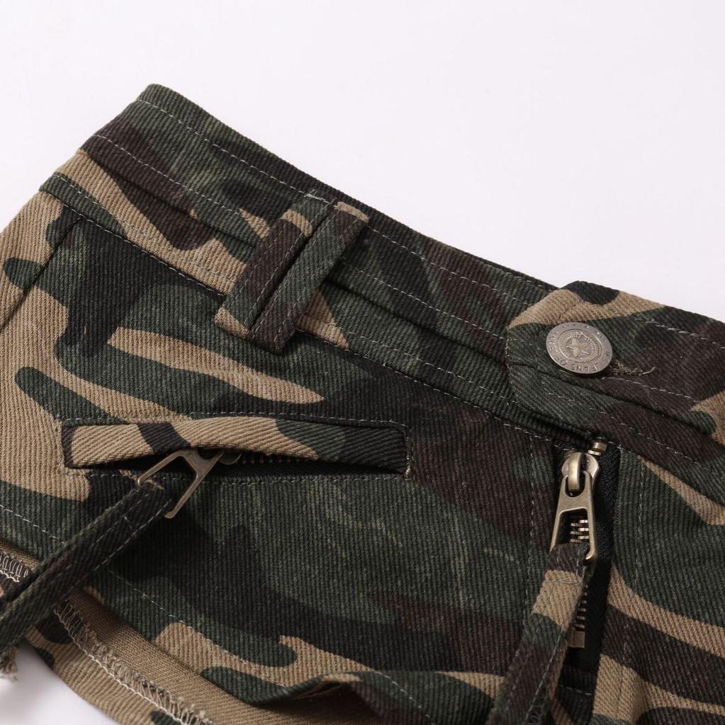 Summer 2026 New Spicy American Girl Camouflage Low-Rise Shorts