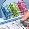Mini Mini Stapler Transparent Paper Binder Set Office Binding Tools  School Office Supplies
