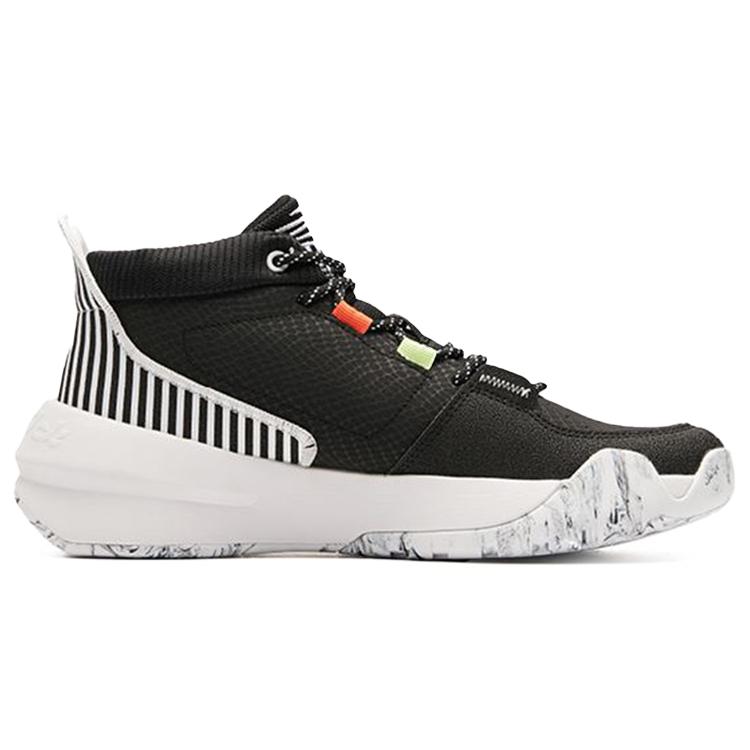 Anta Basketball Collection Mid Top Basketball Shoes Men's Black White 112011621S-1