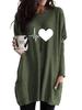 Women's Sweatshirt Women's Long Tunic with Pockets Loose Fit Fashion Printed Logn Sleeve Top