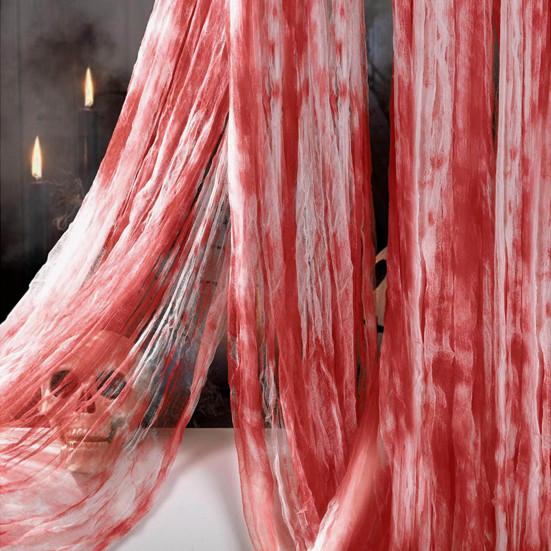 Yousheng Halloween Gauze Cloth Creepy Blood/Black/White Fabric Gauze for Haunted House Outdoor Indoor Yard Halloween Decoration