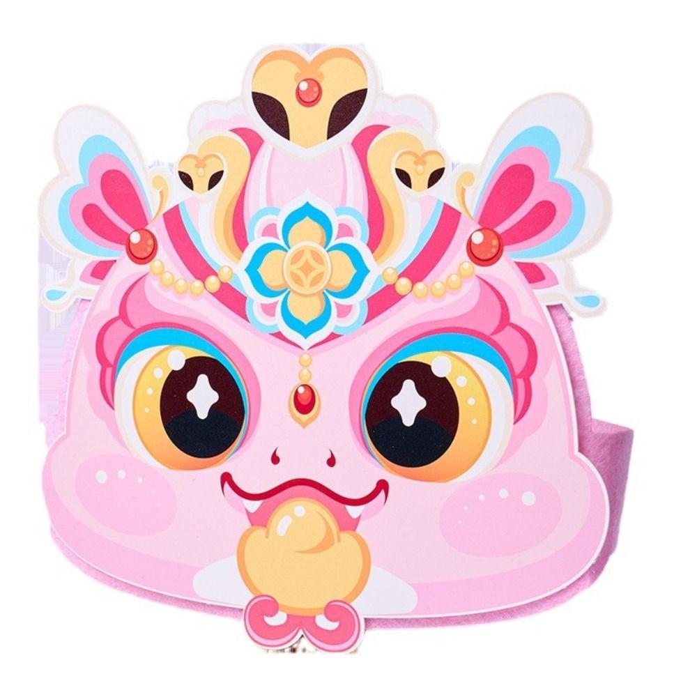 Cute Zodiac Snake Head Hat Traditional New Year Party Headgear  Boy Girl Gifts