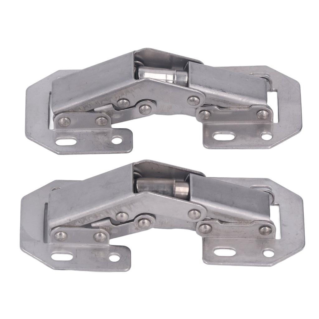 2 Set Zinc Alloy Cabinet Hinges 4 Inch Hole Free Cupboard Door Hinges Bridge Type for Wardrobe Door