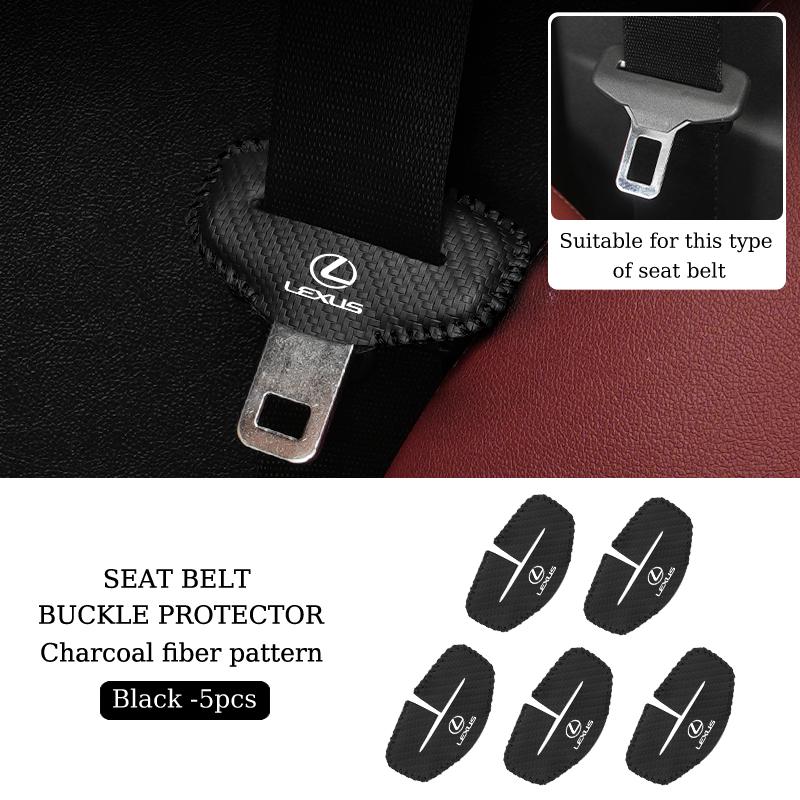 2/5pcs Car Seat Belt Buckle Anti-scratch Protector Cover For Lexus IS250 IS200 CT200h GS300 LS430 RX450h LX570 IS300 ES RX LS IS