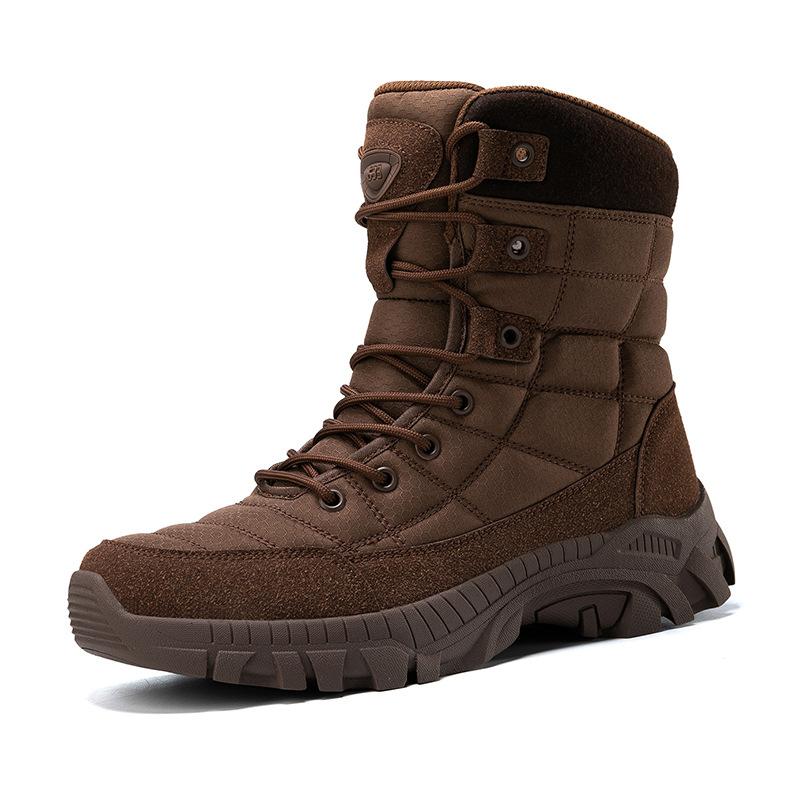 

25 New combat boots men s outdoor hiking hiking boots high-top field boots men s hiking tactical military boots 47 коричневий