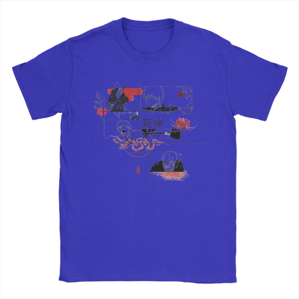 Bleach T-Shirt Sommer Klassische T-Shirts 100% Baumwolle Mode T-Shirt Für Herren Kurzarm Benutzerdefinierte DIY Kleidung